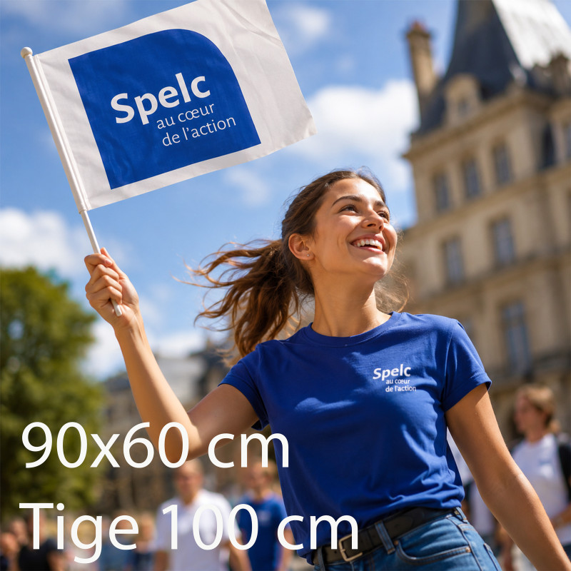 Drapeau Spelc avec hampe (disponible jusqu'à épuisement des stocks)
